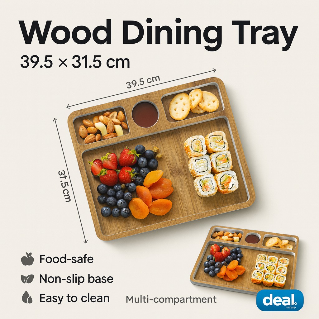 صينية خشب للمأكولات | Wooden Dining Tray